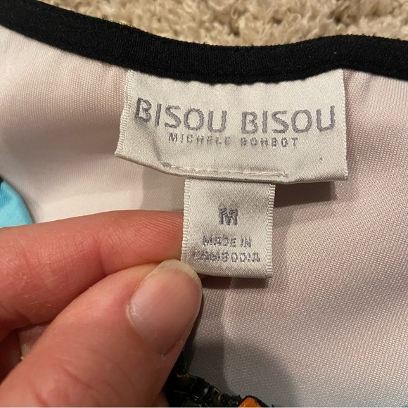 Bisou Bisou colorful zip up tank - women’s size M - Picture 3 of 5